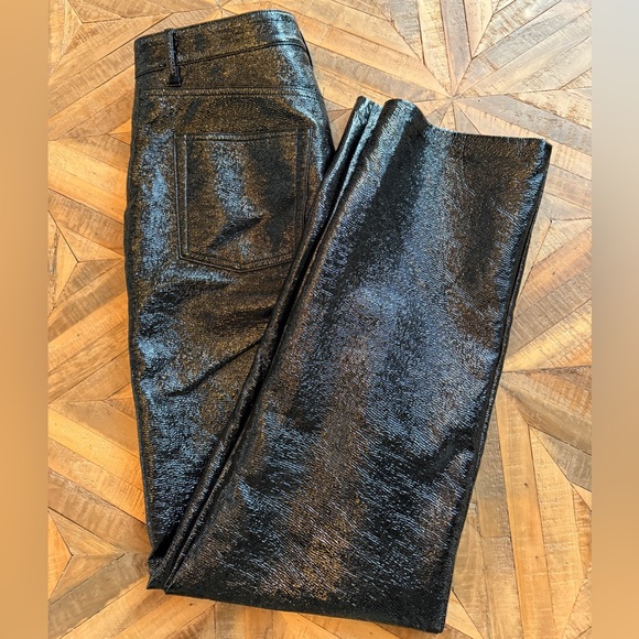 Wilfred Melina Pants Vegan Black Patent Leather Size 6 - Picture 6 of 7